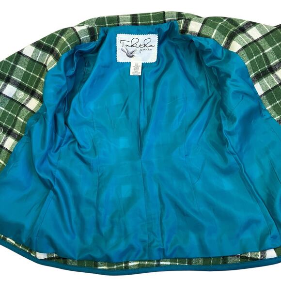 Anthropologie Tabitha Sz XSP Piper Plaid Coat Wool Blend Twee Retro Swing Style - Picture 11 of 16